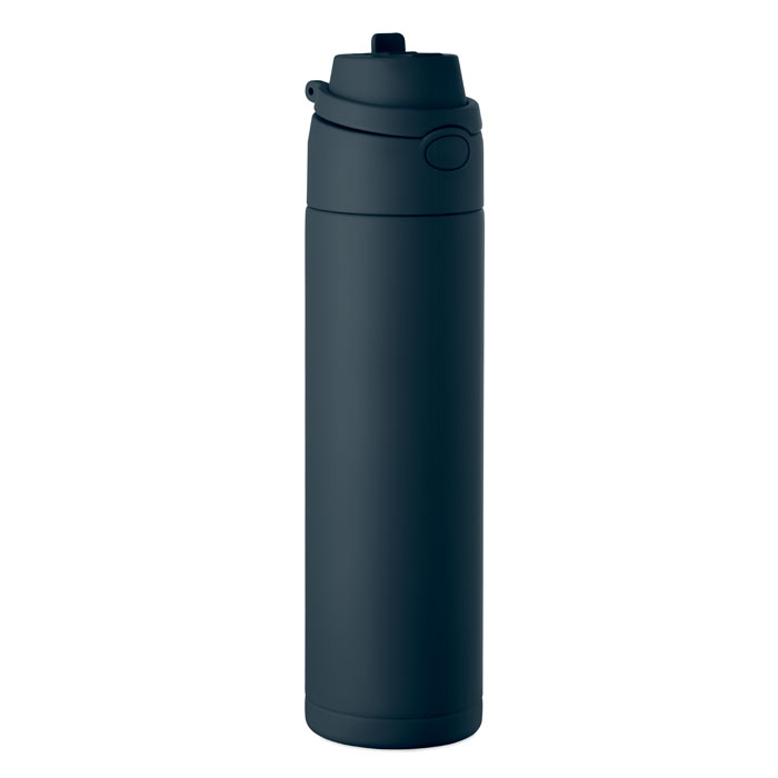 Bouteille 650 ml acier recyclé publicitaire Toien One Bleu marine
